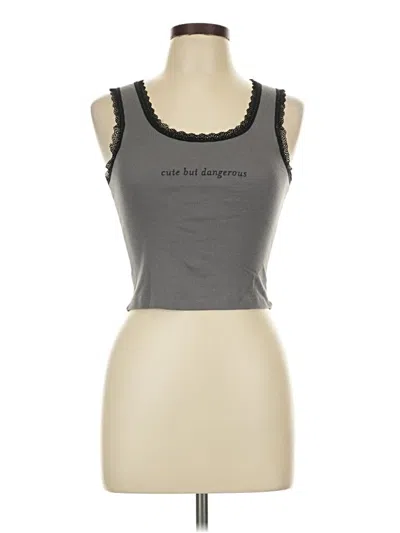 Pre-owned Assorted Brands Sleeveless T-shirt In Gray