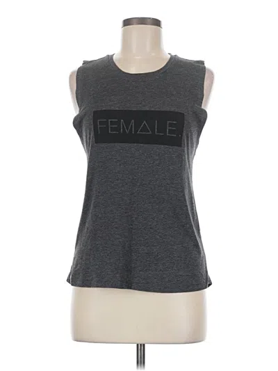 Pre-owned Assorted Brands Sleeveless T-shirt In Gray