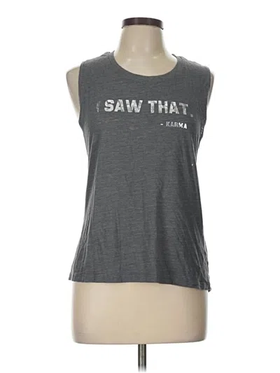 Pre-owned Assorted Brands Sleeveless T-shirt In Gray