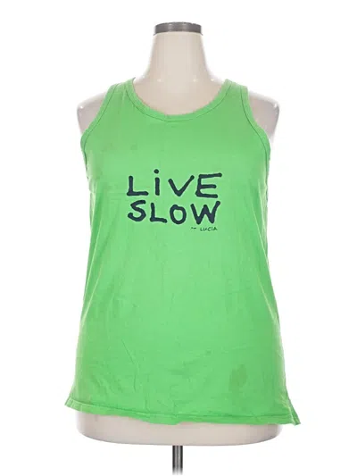 Pre-owned Assorted Brands Sleeveless T-shirt In Green