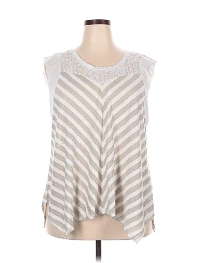 Pre-owned Assorted Brands Sleeveless T-shirt In Ivory