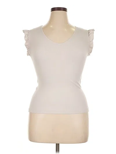 Pre-owned Assorted Brands Sleeveless T-shirt In Ivory