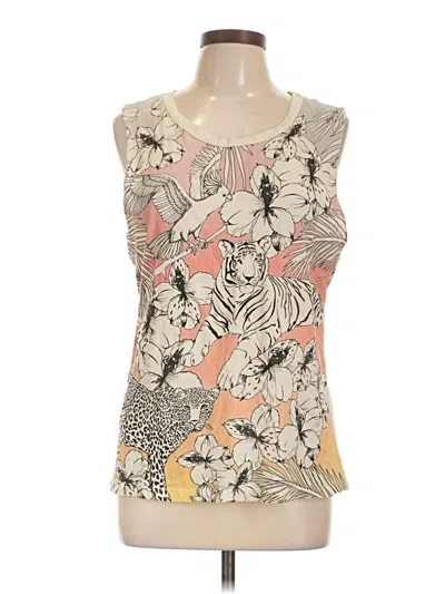Pre-owned Assorted Brands Sleeveless T-shirt In Ivory
