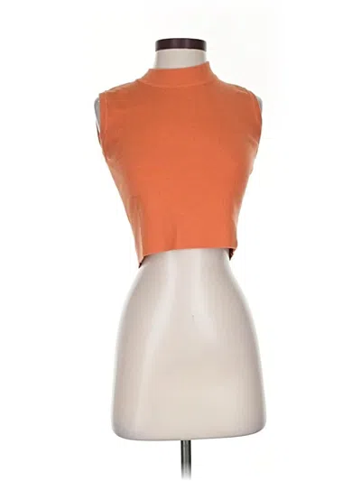 Pre-owned Assorted Brands Sleeveless T-shirt In Orange