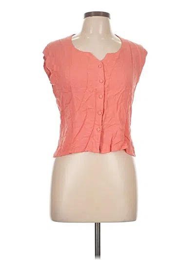 Pre-owned Assorted Brands Sleeveless T-shirt In Orange
