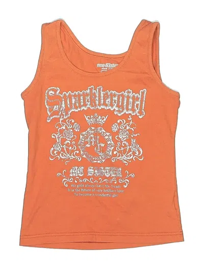 Pre-owned Assorted Brands Kids' Sleeveless T-shirt In Orange