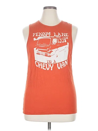Pre-owned Assorted Brands Sleeveless T-shirt In Orange