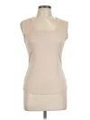 Assorted Brands Sleeveless T-shirt In Tan