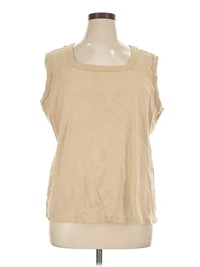 Pre-owned Assorted Brands Sleeveless T-shirt In Tan