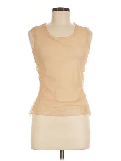 Pre-owned Assorted Brands Sleeveless T-shirt In Tan