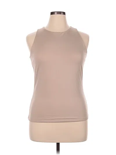 Pre-owned Assorted Brands Sleeveless T-shirt In Tan