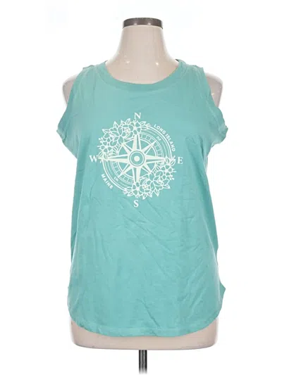 Pre-owned Assorted Brands Sleeveless T-shirt In Teal