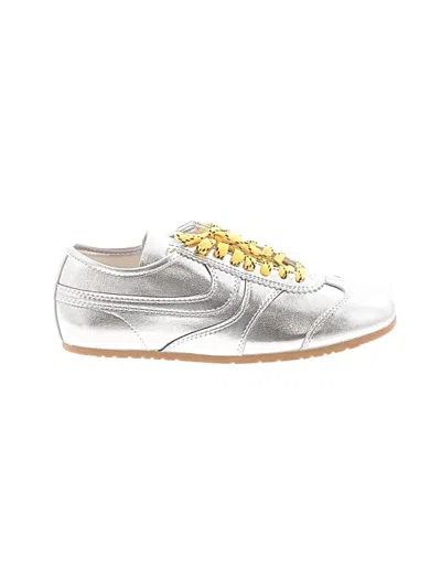 Pre-owned Assorted Brands Sneakers In Silver