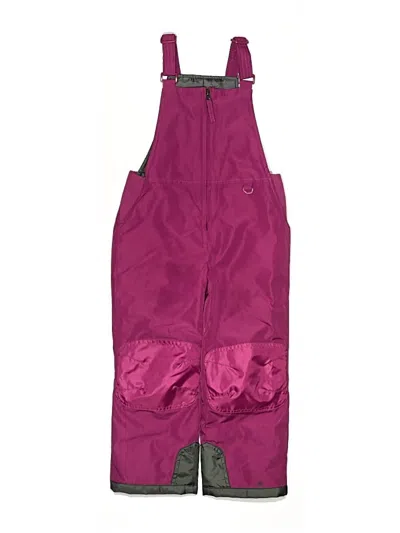 Pre-owned Assorted Brands Kids' Snow Pants With Bib In Purple