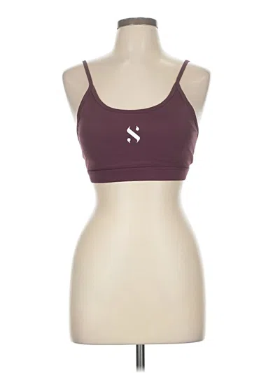 Pre-owned Assorted Brands Sports Bra In Burgundy