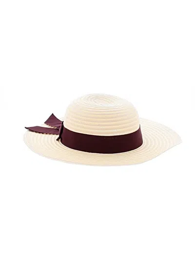 Pre-owned Assorted Brands Sun Hat In Burgundy