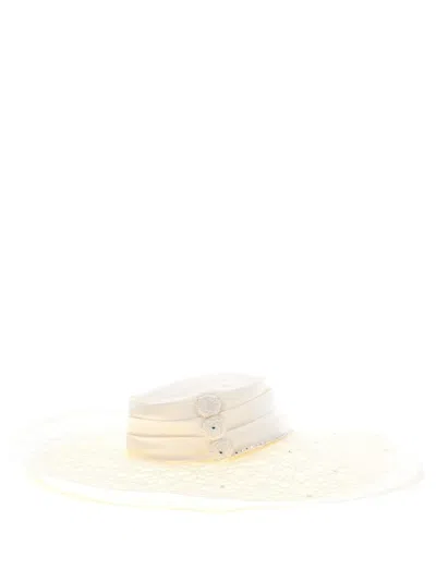 Pre-owned Assorted Brands Sun Hat In Ivory