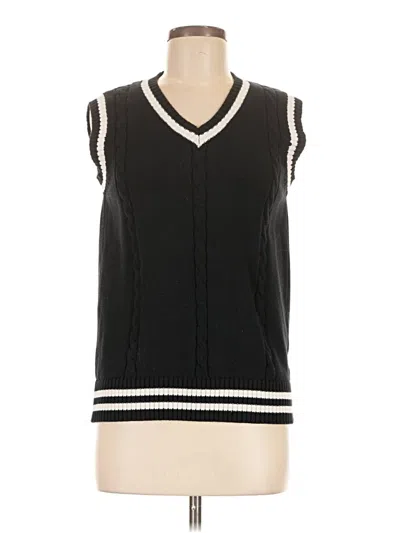 Pre-owned Assorted Brands Sweater Vest In Black