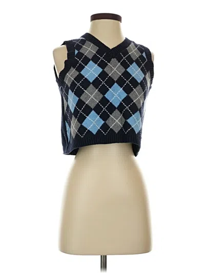Pre-owned Assorted Brands Sweater Vest In Blue