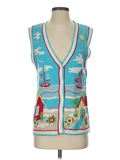 Pre-owned Assorted Brands Sweater Vest In Blue