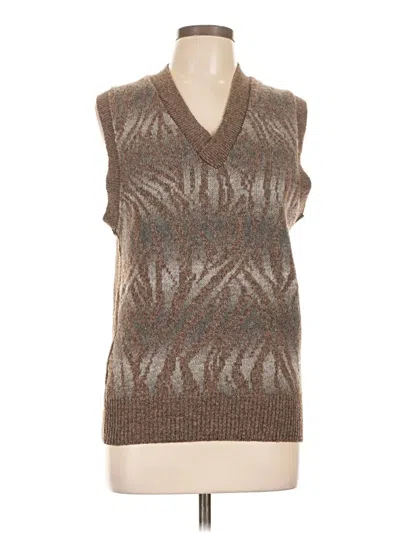 Pre-owned Assorted Brands Sweater Vest In Brown