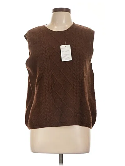 Pre-owned Assorted Brands Sweater Vest In Brown