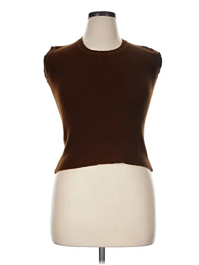 Pre-owned Assorted Brands Sweater Vest In Brown