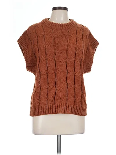 Pre-owned Assorted Brands Sweater Vest In Brown