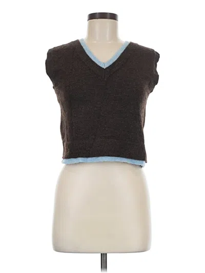 Pre-owned Assorted Brands Sweater Vest In Brown