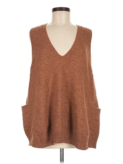 Pre-owned Assorted Brands Sweater Vest In Brown