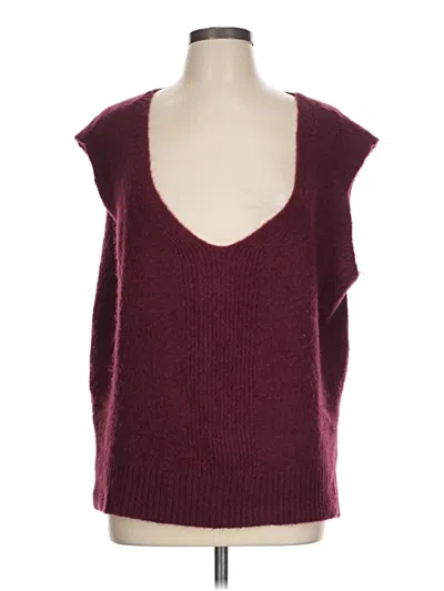 Pre-owned Assorted Brands Sweater Vest In Burgundy