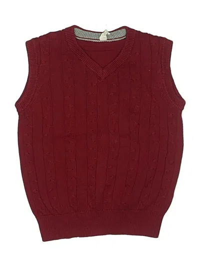Pre-owned Assorted Brands Kids' Sweater Vest In Burgundy