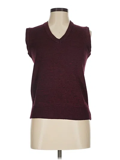 Pre-owned Assorted Brands Sweater Vest In Burgundy