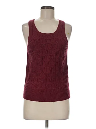 Pre-owned Assorted Brands Sweater Vest In Burgundy