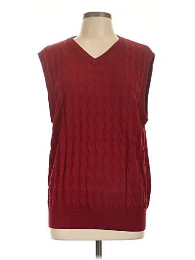 Pre-owned Assorted Brands Sweater Vest In Burgundy
