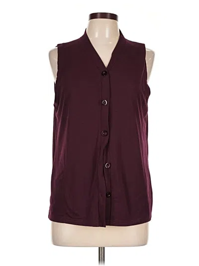 Pre-owned Assorted Brands Sweater Vest In Burgundy