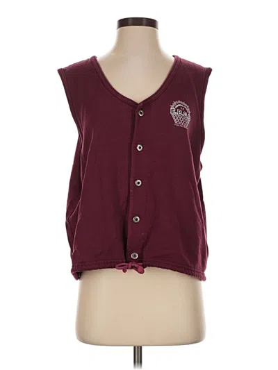 Pre-owned Assorted Brands Sweater Vest In Burgundy