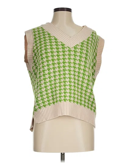 Pre-owned Assorted Brands Sweater Vest In Green