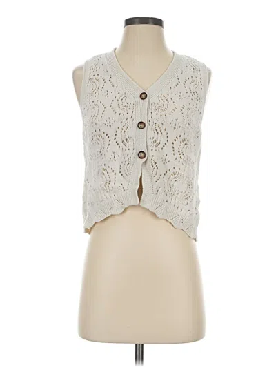 Pre-owned Assorted Brands Sweater Vest In Ivory