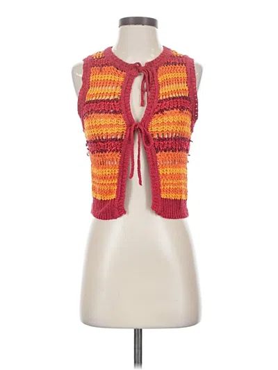 Pre-owned Assorted Brands Sweater Vest In Orange