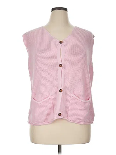 Pre-owned Assorted Brands Sweater Vest In Pink