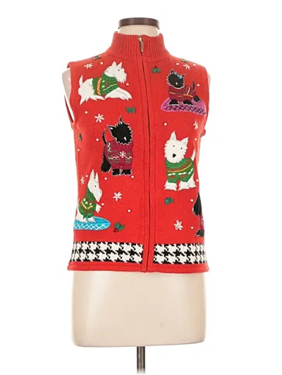 Pre-owned Assorted Brands Sweater Vest In Red