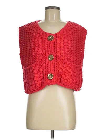 Pre-owned Assorted Brands Sweater Vest In Red