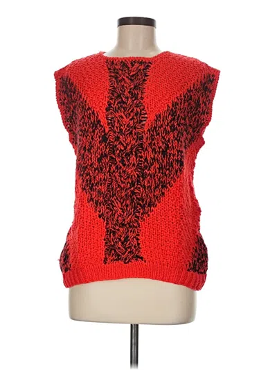 Pre-owned Assorted Brands Sweater Vest In Red