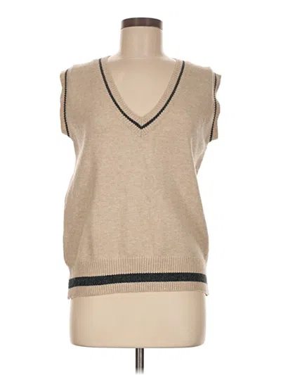 Pre-owned Assorted Brands Sweater Vest In Tan