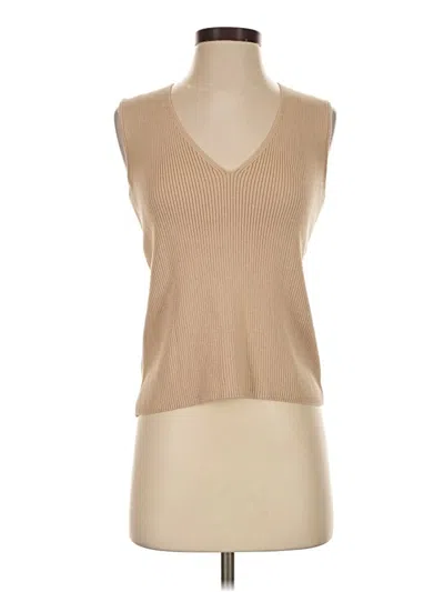 Pre-owned Assorted Brands Sweater Vest In Tan