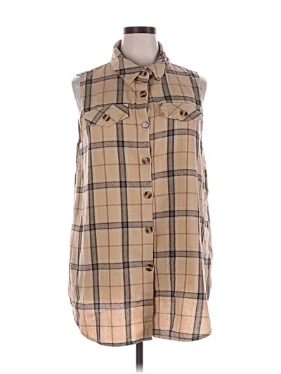 Pre-owned Assorted Brands Sweater Vest In Tan