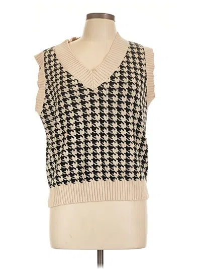 Pre-owned Assorted Brands Sweater Vest In Tan