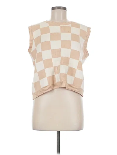 Pre-owned Assorted Brands Sweater Vest In Tan