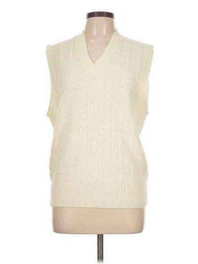 Pre-owned Assorted Brands Sweater Vest In White